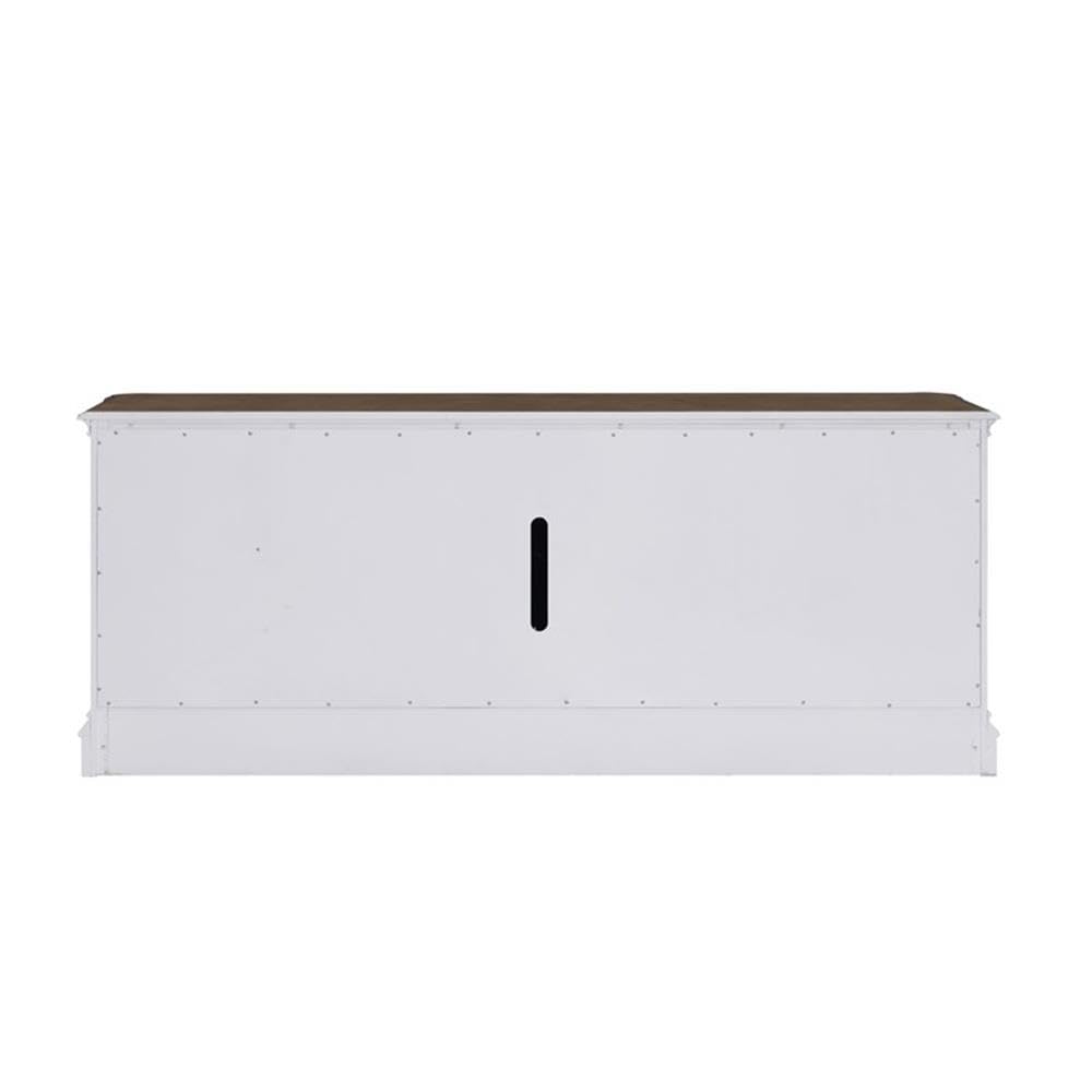 82 Inch Fireplace TV Console with Adjustable Shelves J20321