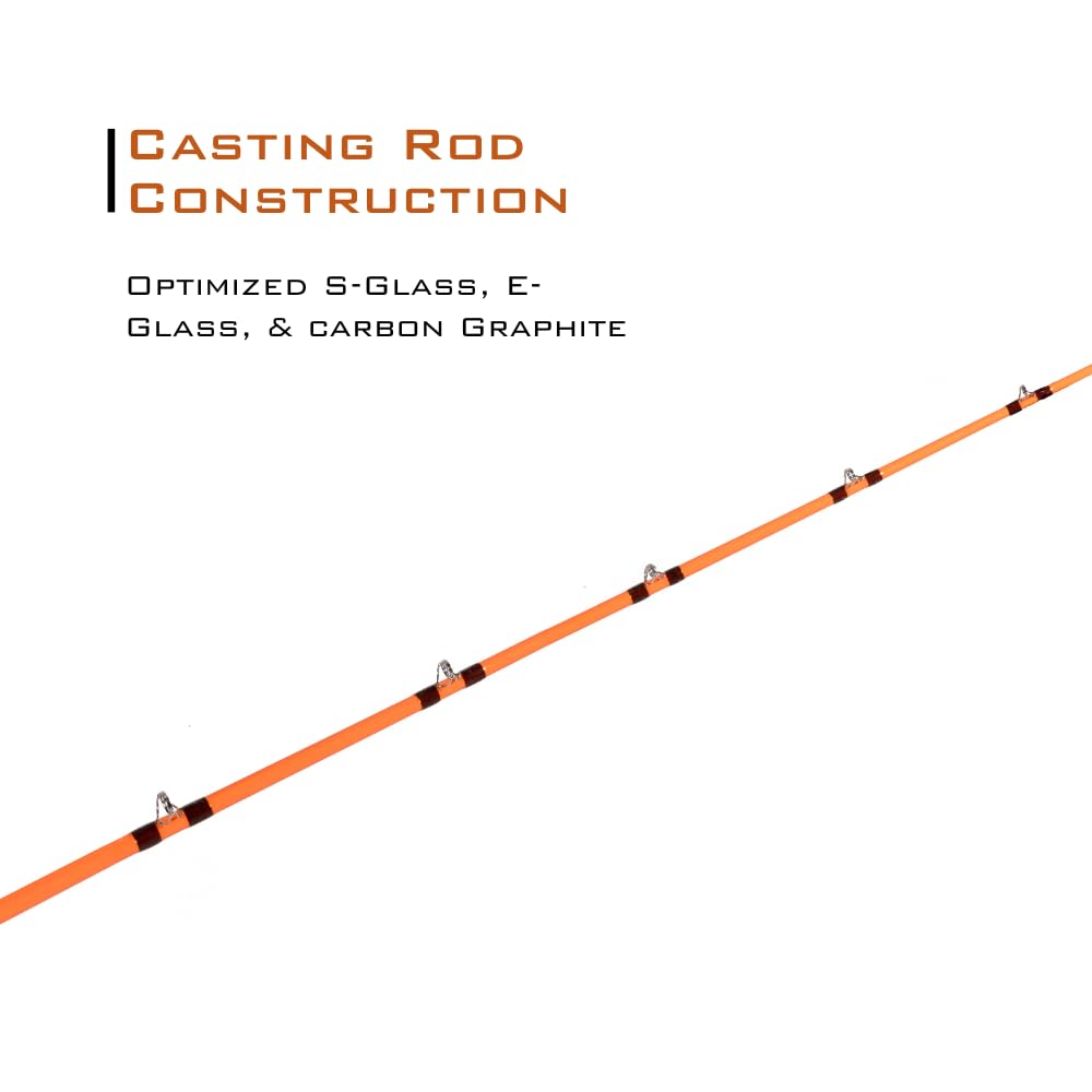 7'6" One-Piece Casting Rod with S-Glass, E-Glass & Carbon Graphite V4415
