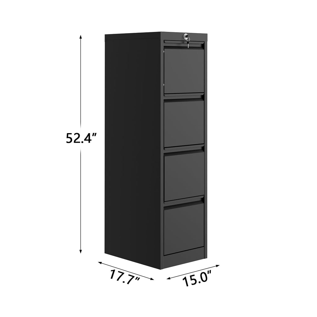 4 Drawer Metal File Cabinet with Lock U714