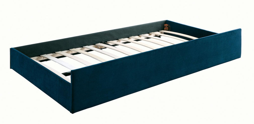 Navy Daybed with Trundle Button Tufted Upholstery B164
