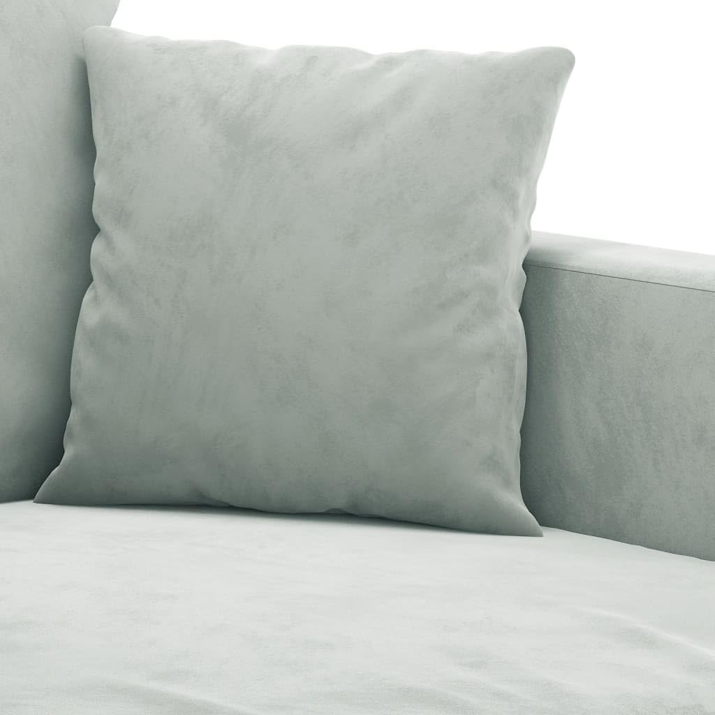 Light Grey Velvet 2-Seater Sofa with Metal Frame Y420036