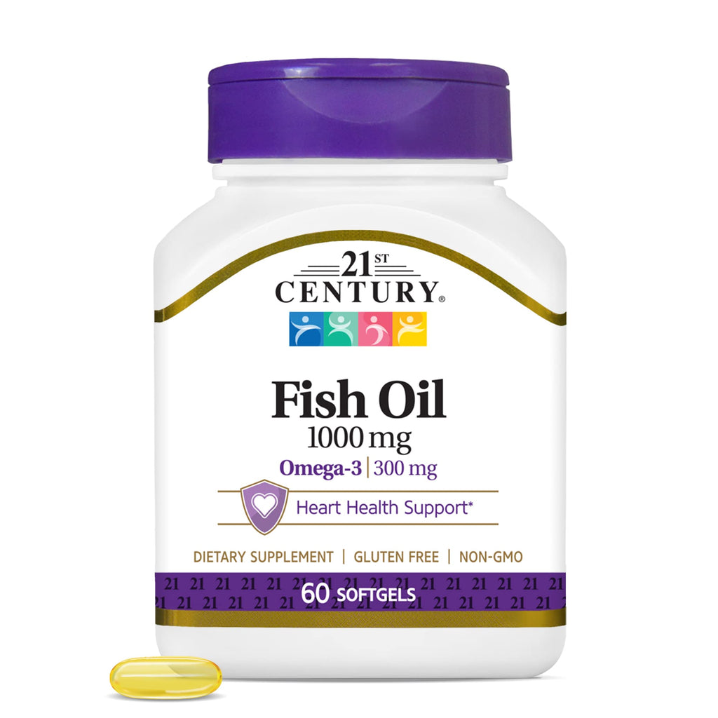 Fish Oil 1000 Mg Softgels, 60 Count (Pack of 2) R766147