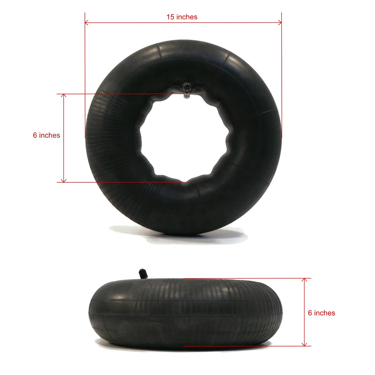 Tire Inner Tubes 15x6.00x6 TR13 Straight Valve Stem Pack of 4 U169