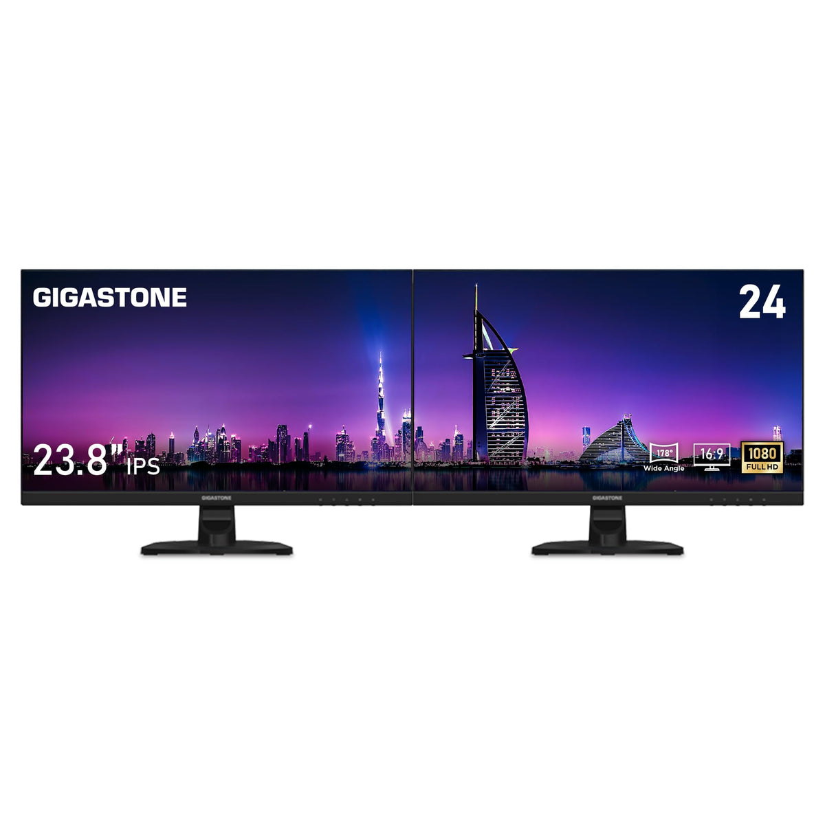 24 inch IPS LED Monitor 2-Pack 75Hz FHD Frameless K42866