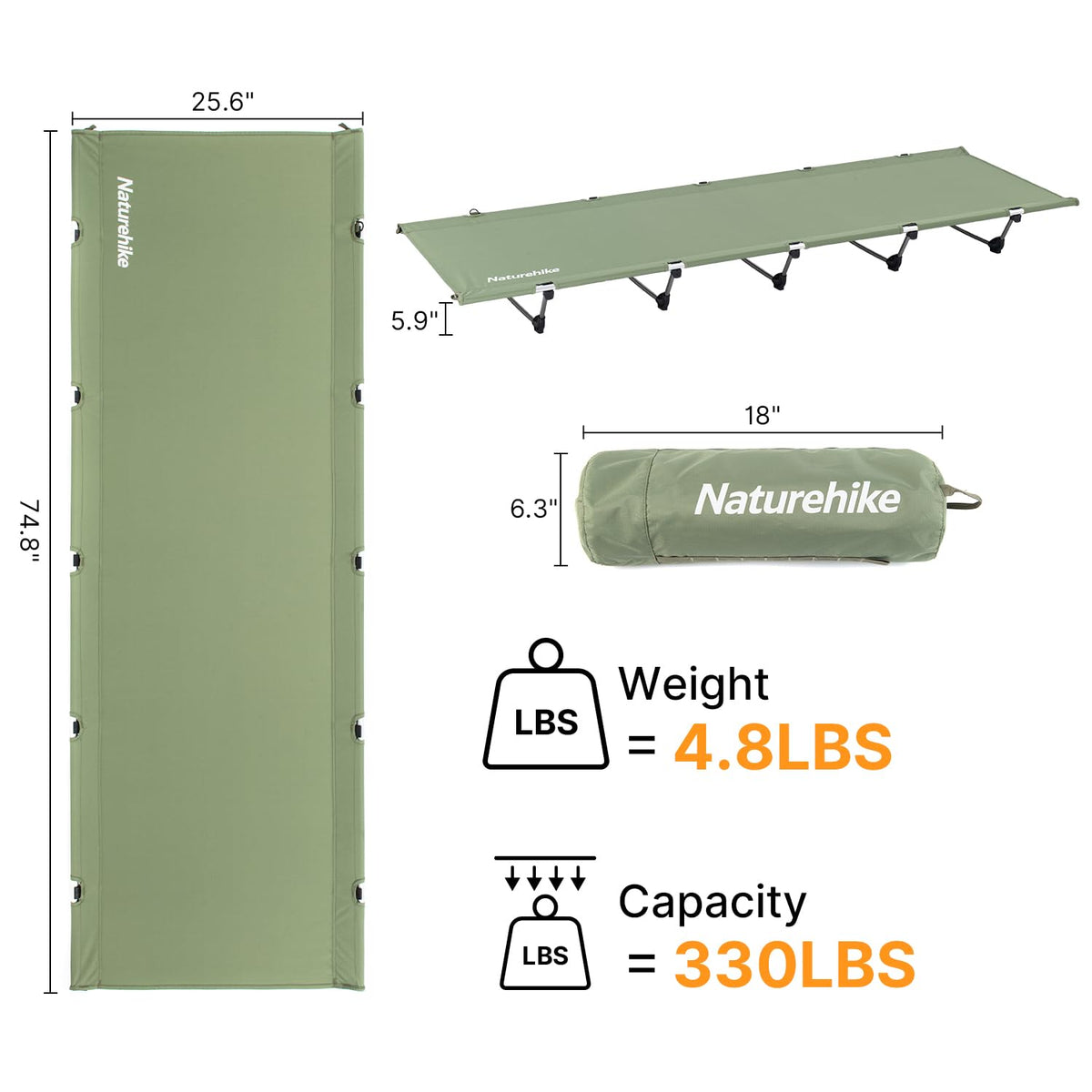 Ultralight Folding Camping Cot Q278446