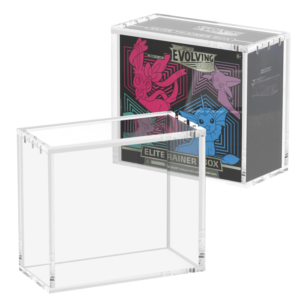 Acrylic Case 3 Pack 8mm Thick Magnetic Lid UV Protection Display Case J685990