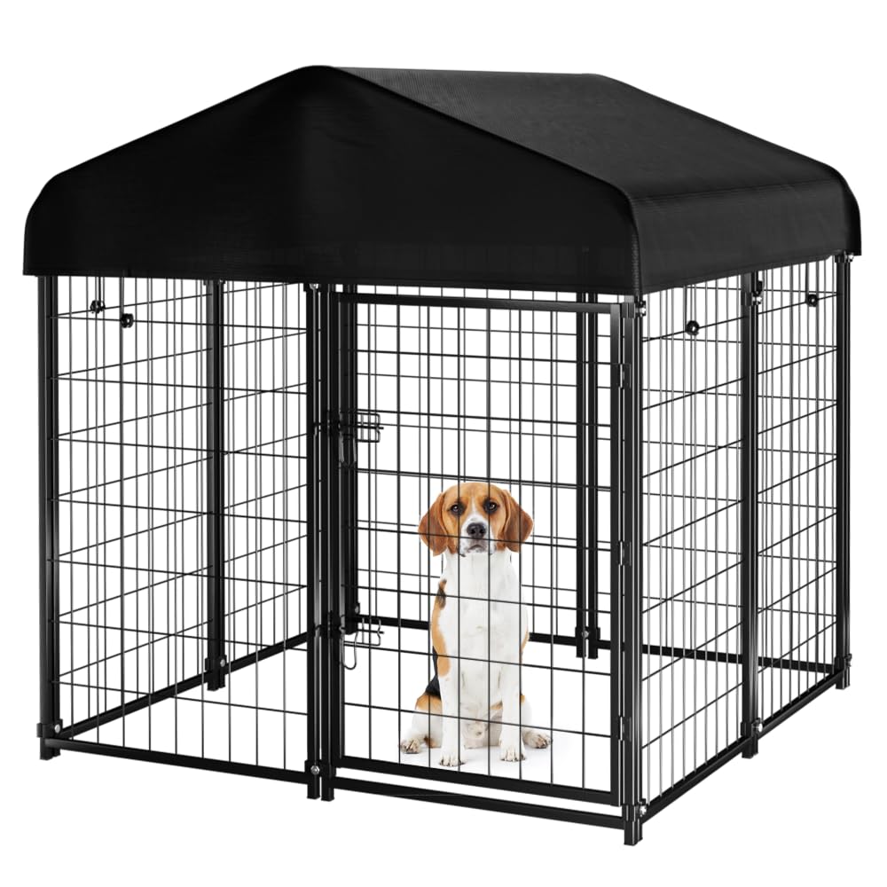 Welded Wire Dog Kennel with Roof S384