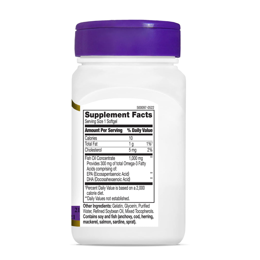 Fish Oil 1000 Mg Softgels, 60 Count (Pack of 2) R766147