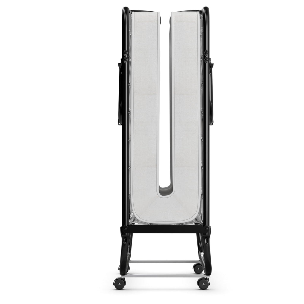 Folding Bed with Memory Foam Mattress and Metal Frame on Wheels M2909