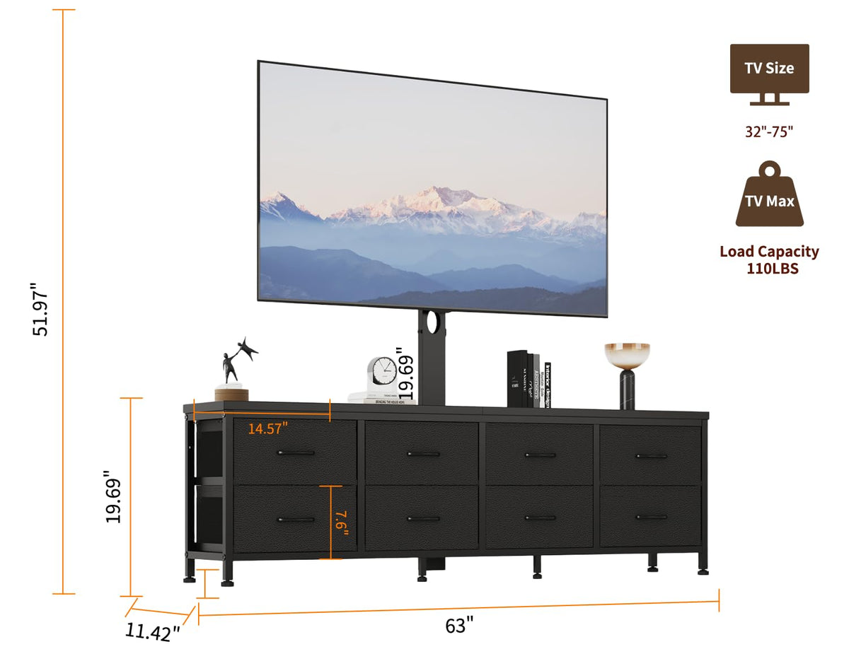 Dresser TV Stand with 8 Drawers Y991