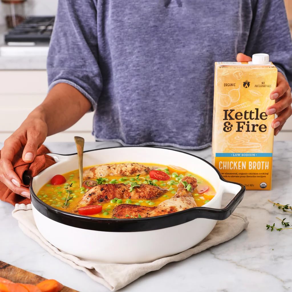 Low Sodium Chicken Broth Pack of 4 Organic 32 oz F46835