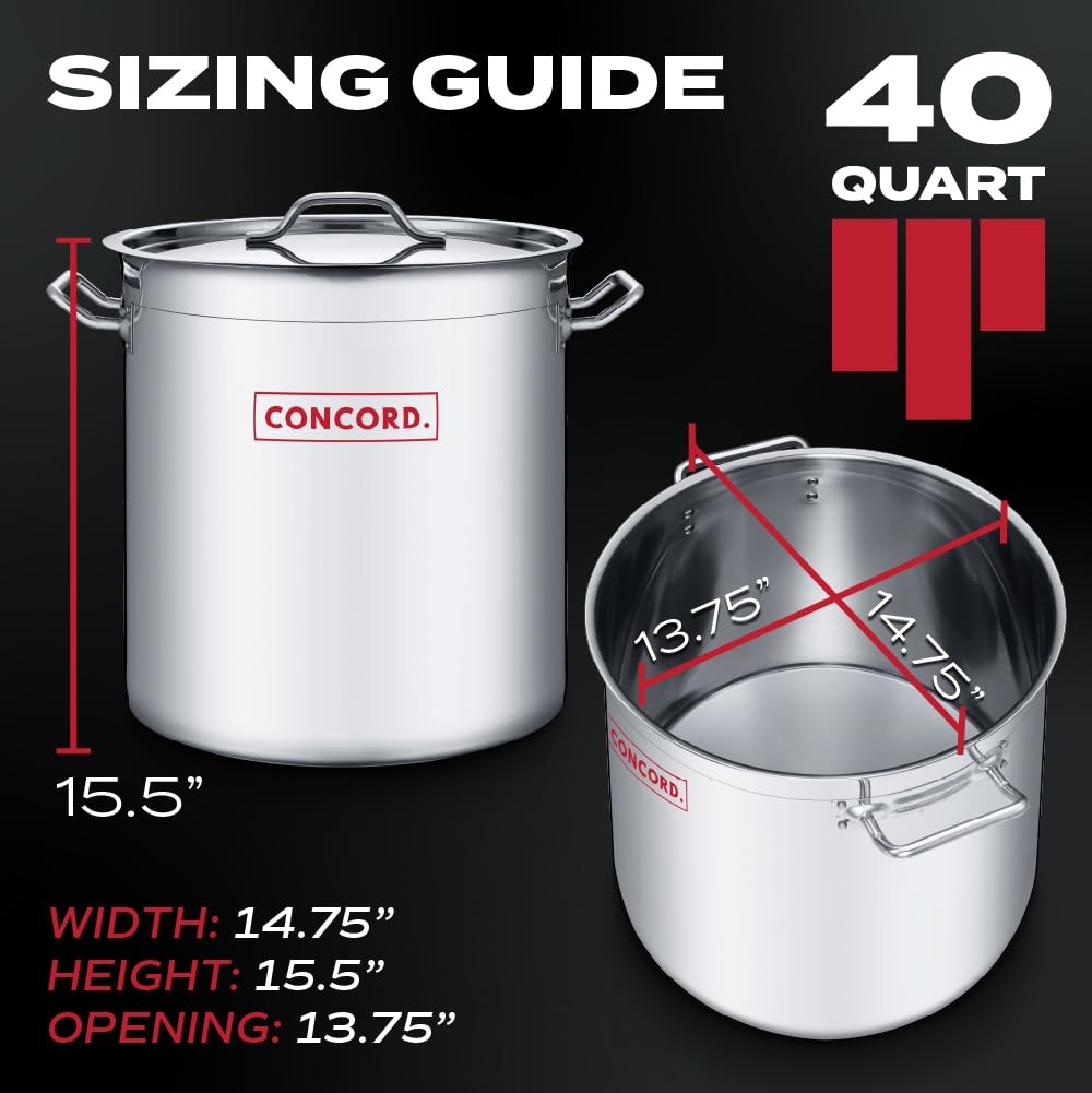 40 Quart Stainless Steel Stock Pot T26329