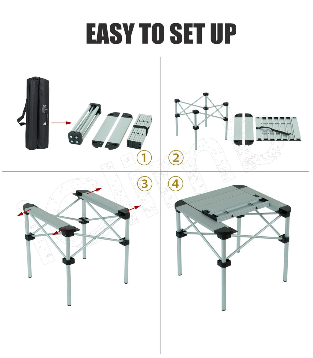 Lightweight Aluminum Folding Square Table R381311