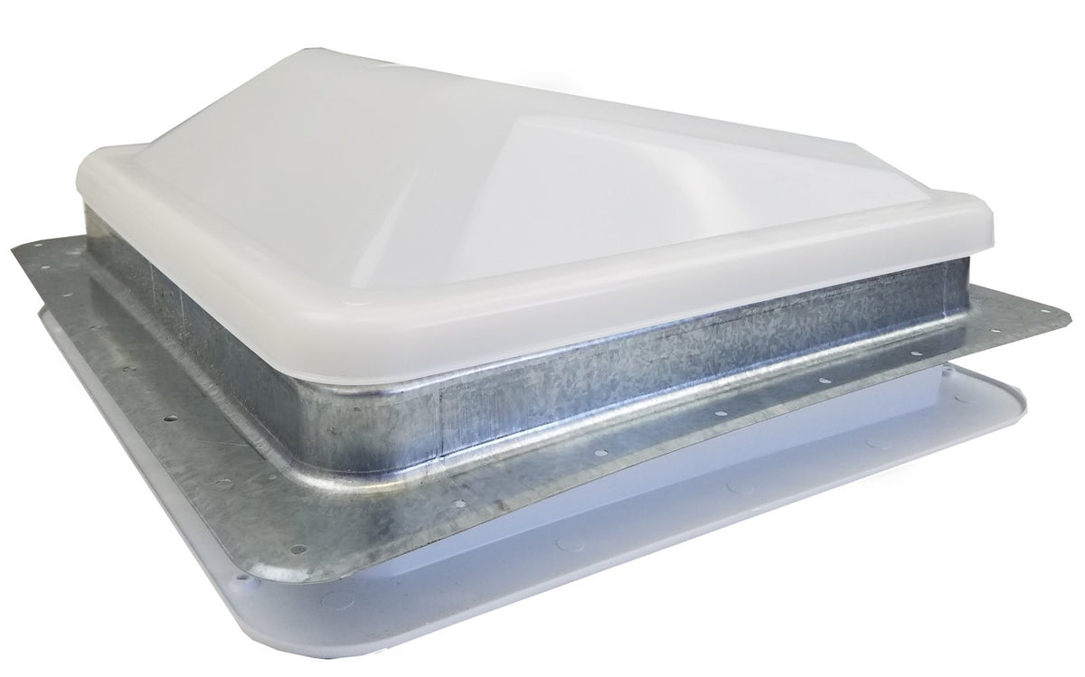 White RV Roof Vent with 12 Volt Fan T357
