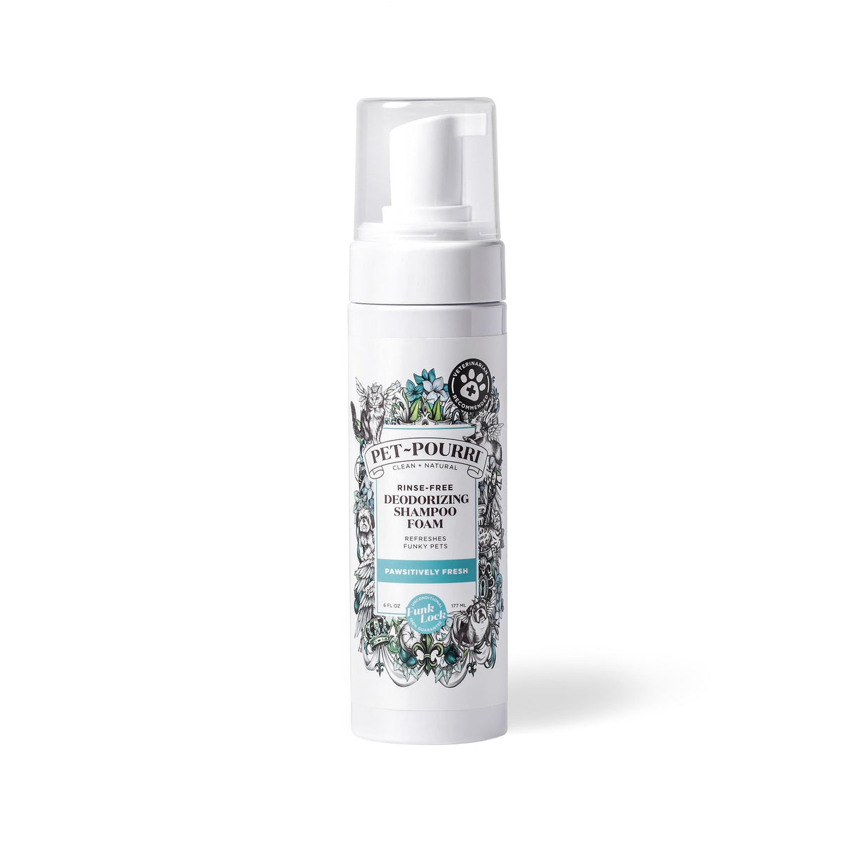 Rinse-Free Deodorizing Dry Shampoo for Dogs & Cats, 6 Fl Oz X102