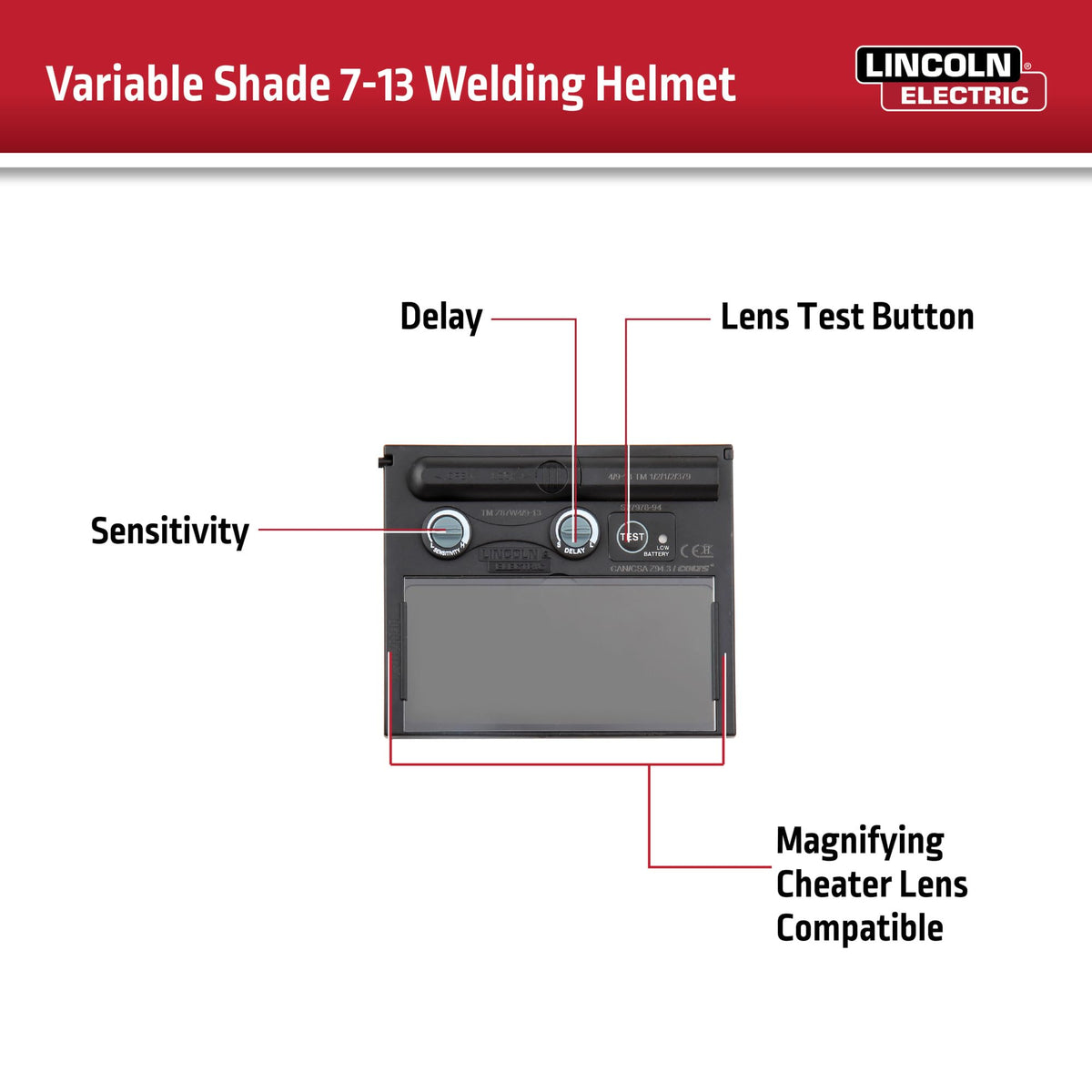Auto Darkening Welding Helmet Shade 7-13 E69484