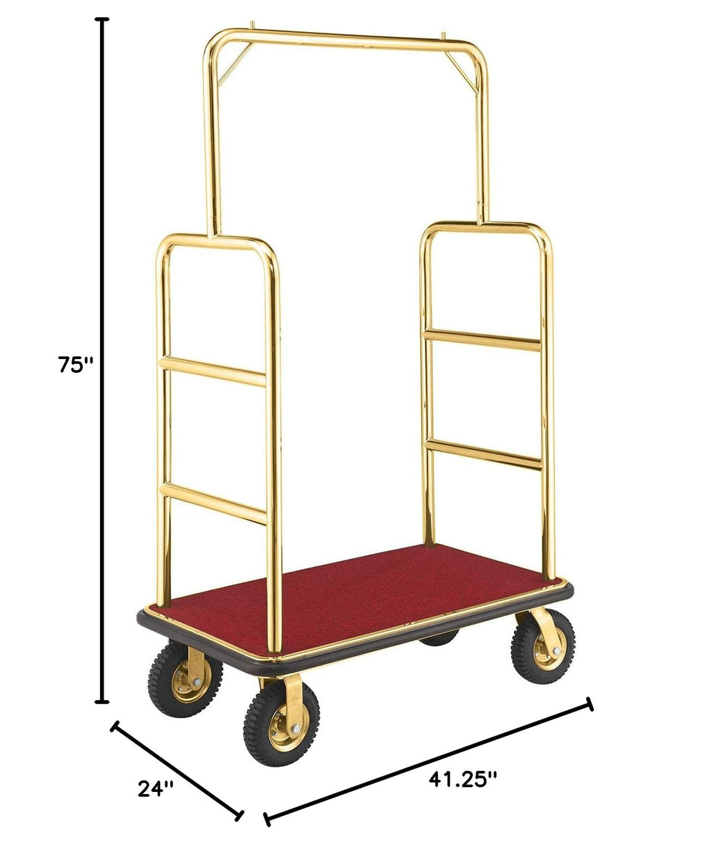 Gold Stainless Steel Bellman Cart Z1865