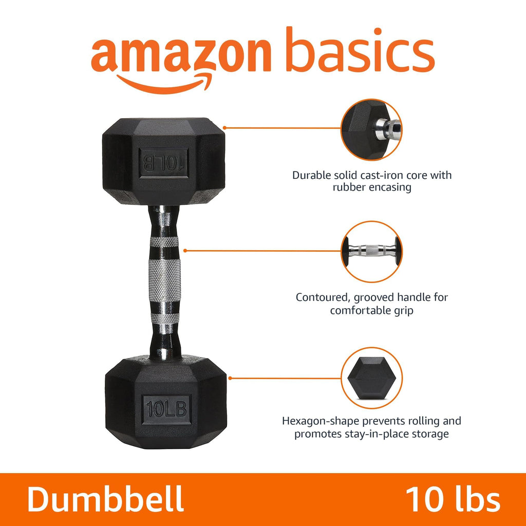 Rubber Hex Dumbbell T52140