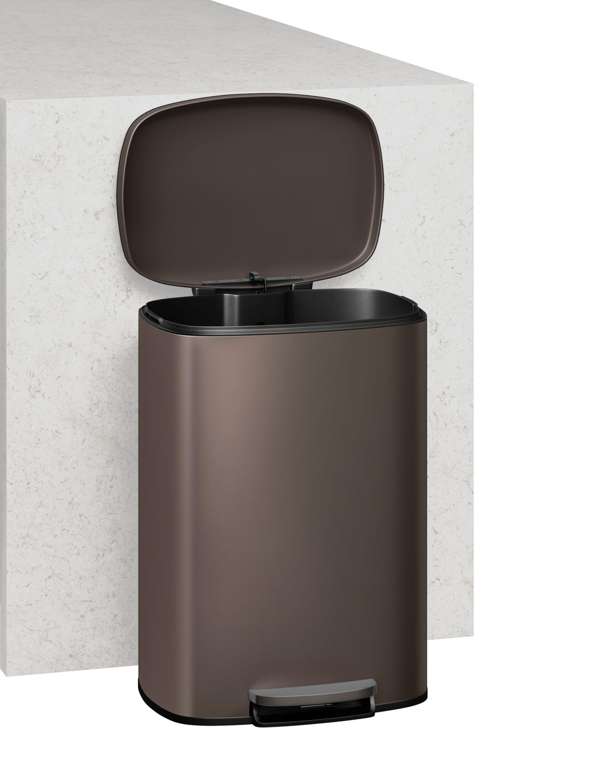 13.2 Gal & 2.6 Gal Stainless Steel Step-On Trash Can Combo Set D270