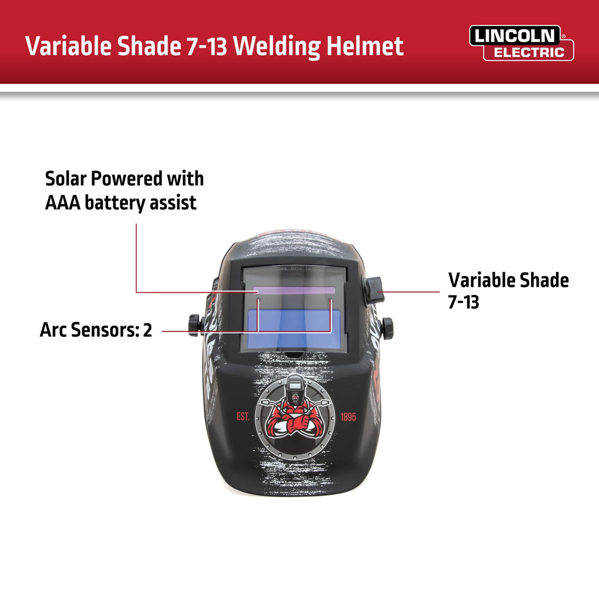 Auto Darkening Welding Helmet Shade 7-13 E69484