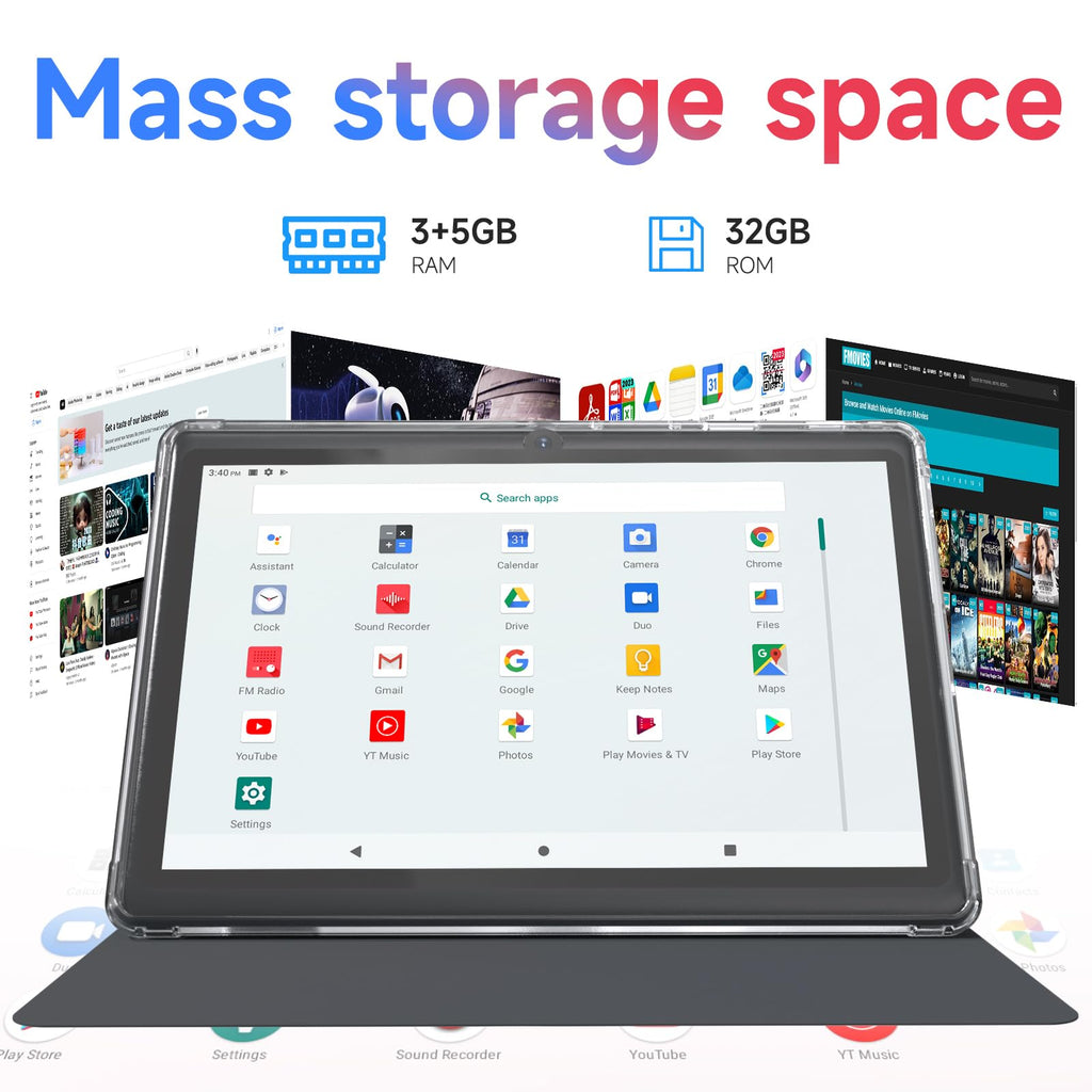 7 inch Android 14 Tablet 8GB RAM 32GB ROM Quad-Core Black A67882