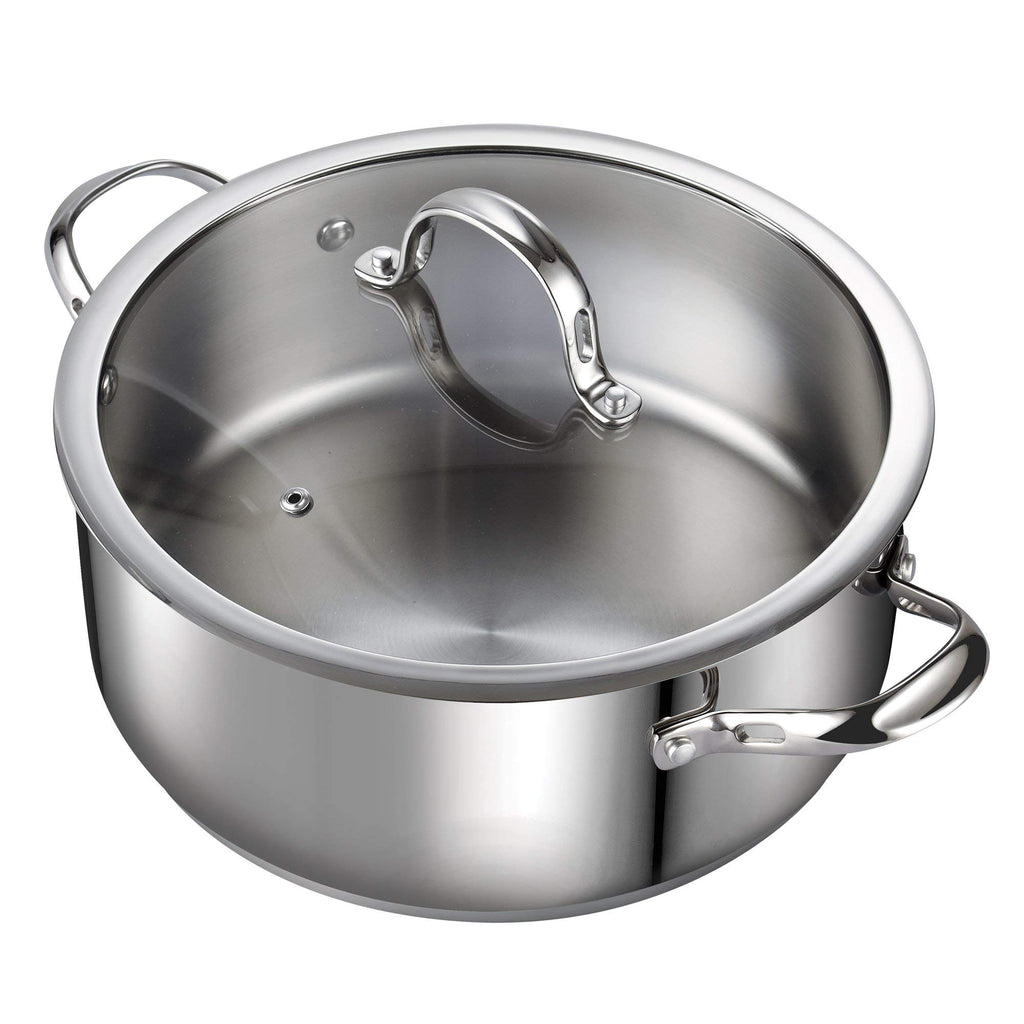 7 Quart Stainless Steel Stock Pot with Lid T5667