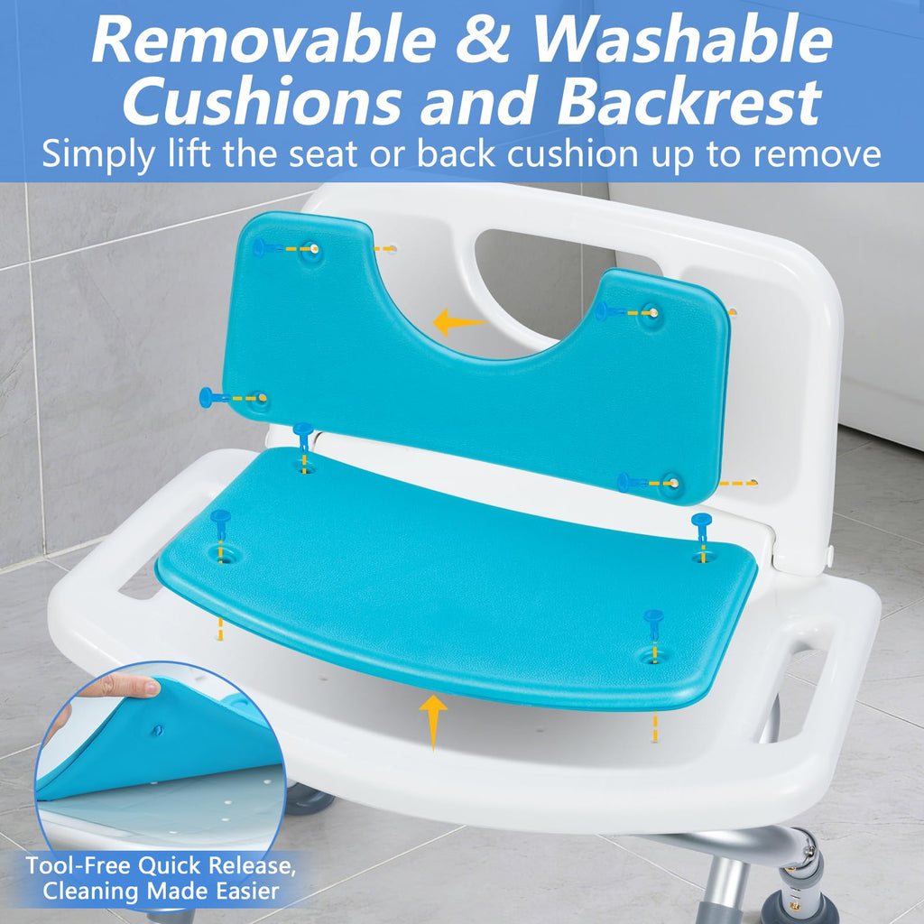 Folding Shower Chair with EVA Padded Seat U40436