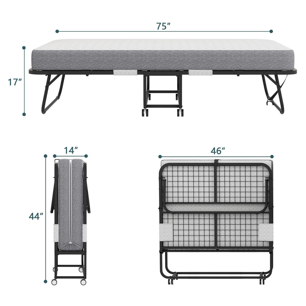 Folding Bed with Mattress J233