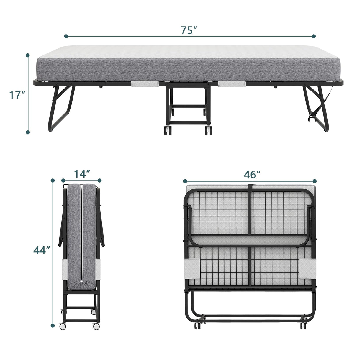 Folding Bed with Mattress J233