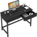 Black Wooden Computer Desk with Drawers L5570