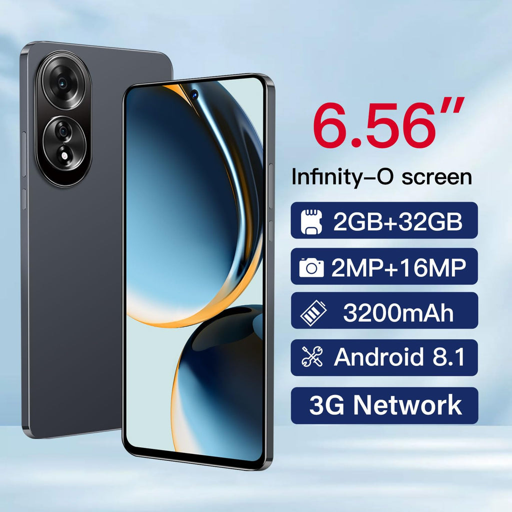 Unlocked Smartphone 6.56 inch HD Display 2GB RAM 32GB ROM Dual SIM Android Phone A4504