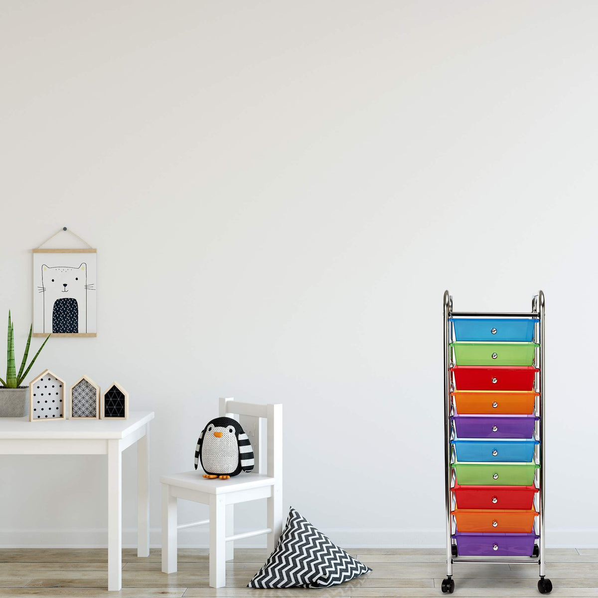 10 Drawer Rolling Storage Cart U468