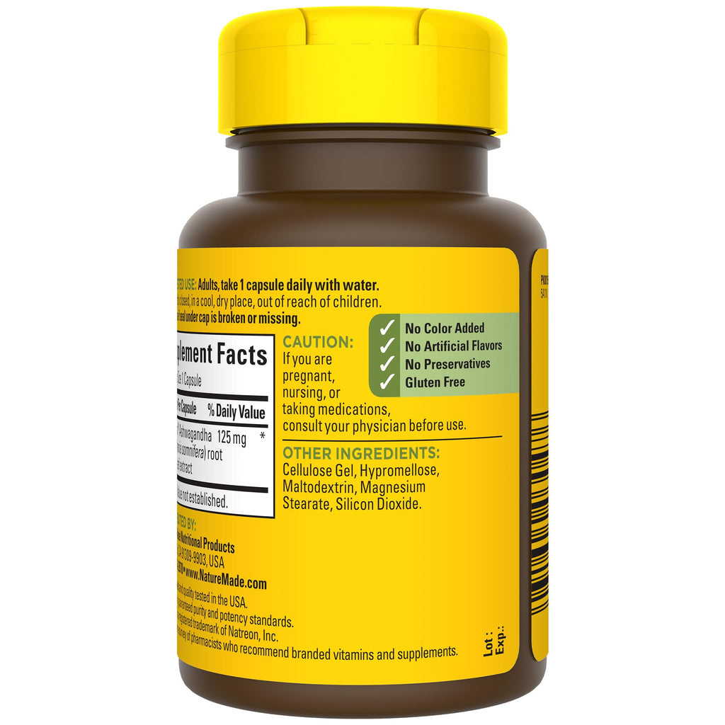 Ashwagandha Capsules 125mg 60 Capsules G4567