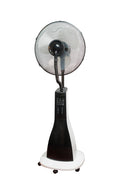 47" Misting Oscillating Pedestal Fan with Water Tank, Remote, Timer, 3 Speeds, Black White Z63905
