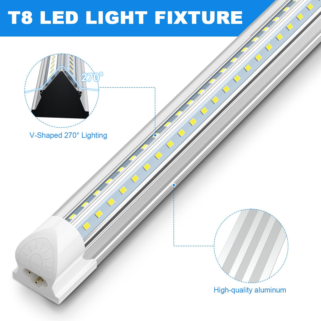 2FT 22W 3300LM 6000K Cool White Linkable LED Shop Lights Q9334