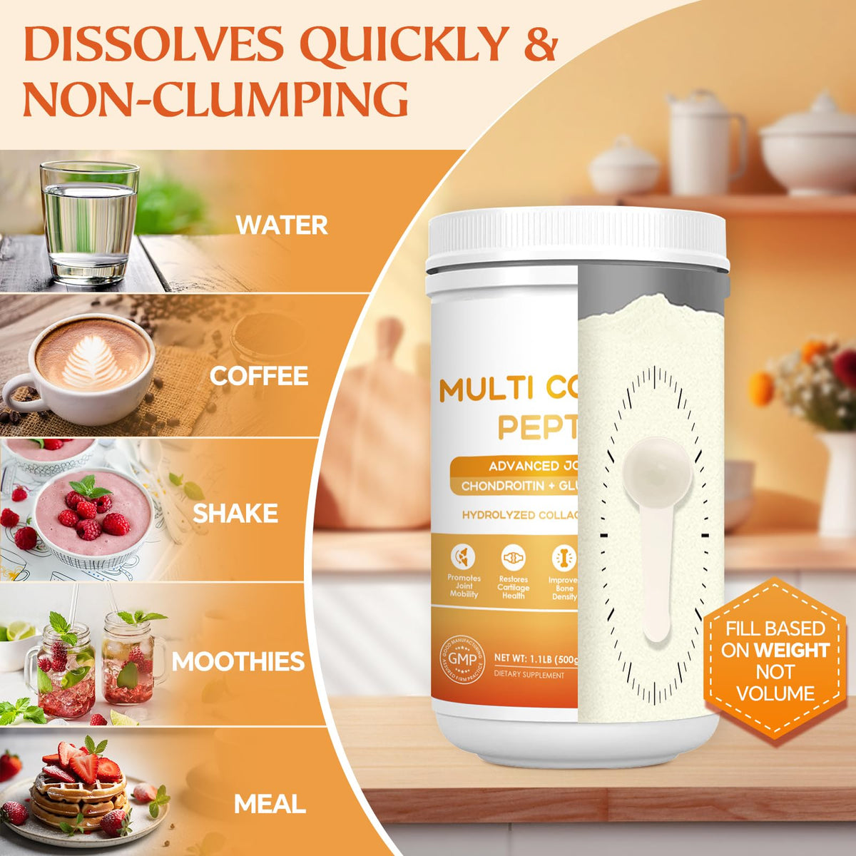 Multi Collagen Peptides Powder 50 Servings X649