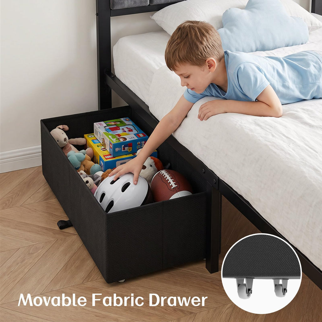 Twin Size Bed Frame with Drawer D69072