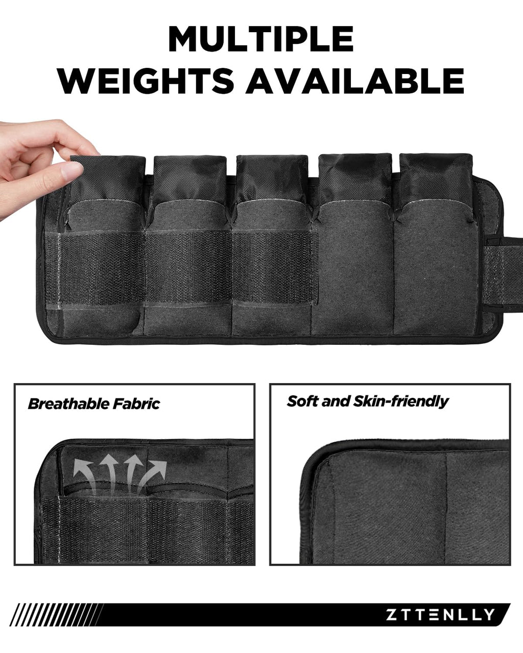 Adjustable Ankle Weights 1 Pair 5 10 15 18 20 Lbs O1801
