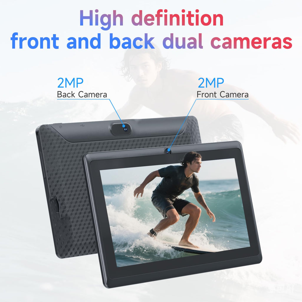 7 inch Android 14 Tablet 8GB RAM 32GB ROM Quad-Core Black A67882