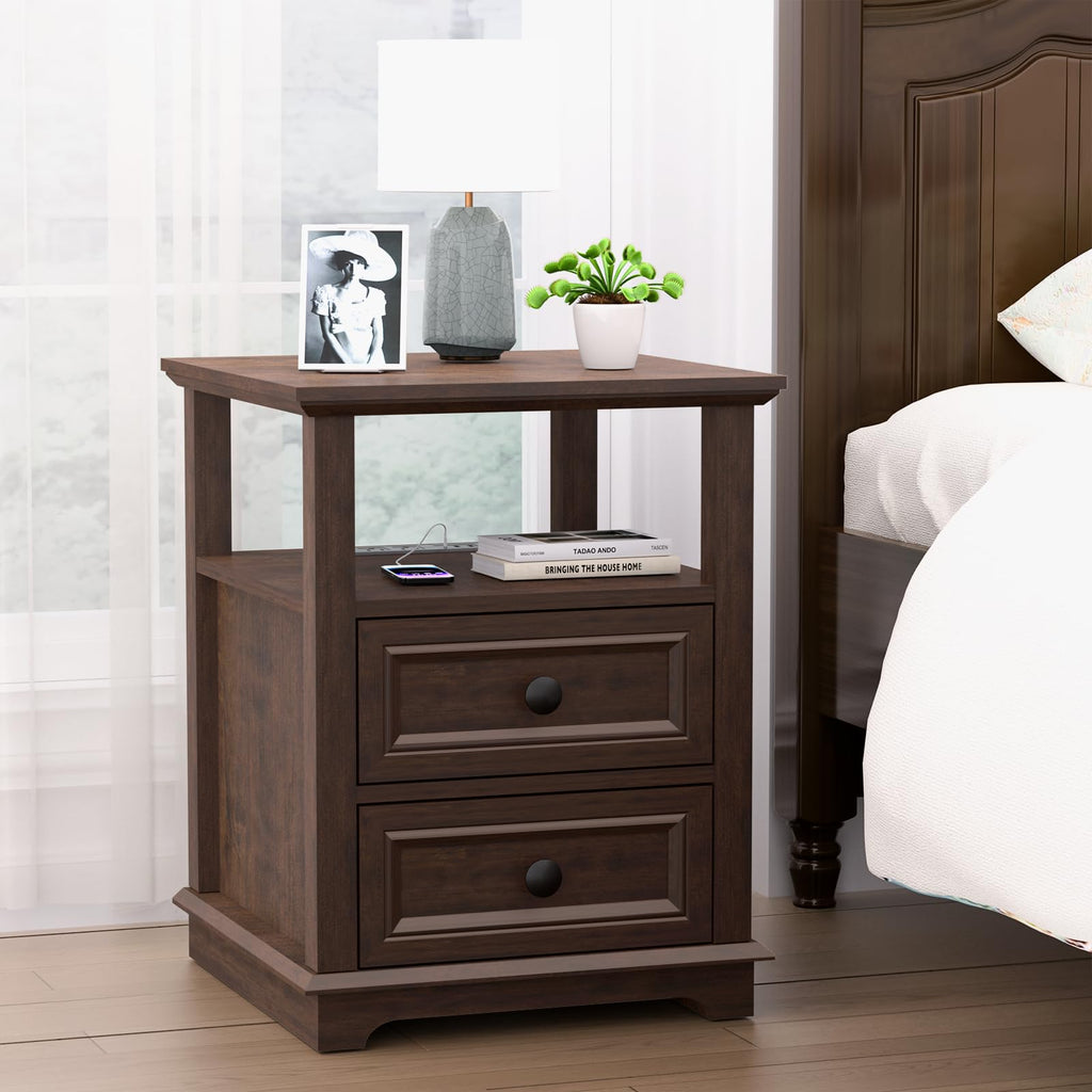 24" Nightstand with Charging Station and Drawers G59706