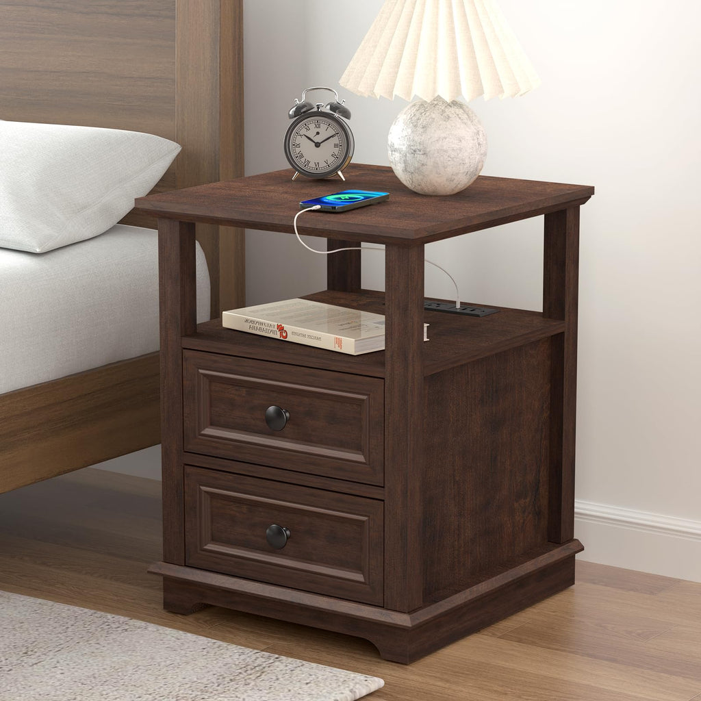 24" Nightstand with Charging Station and Drawers G59706