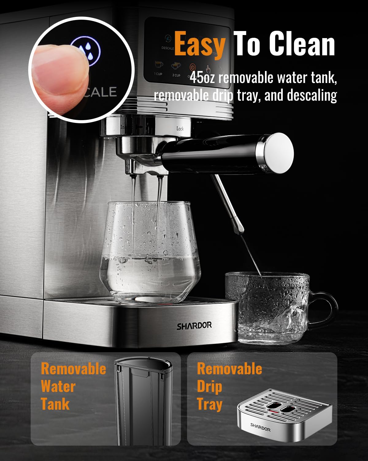 20 Bar Espresso Machine with Milk Frother and Touchscreen Z912354