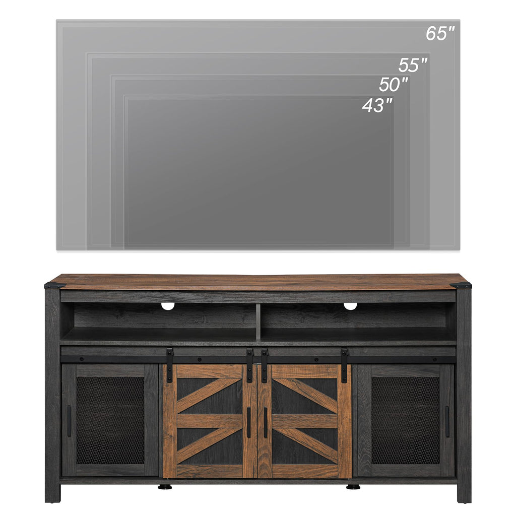 Dark Walnut Black Entertainment Center M91285
