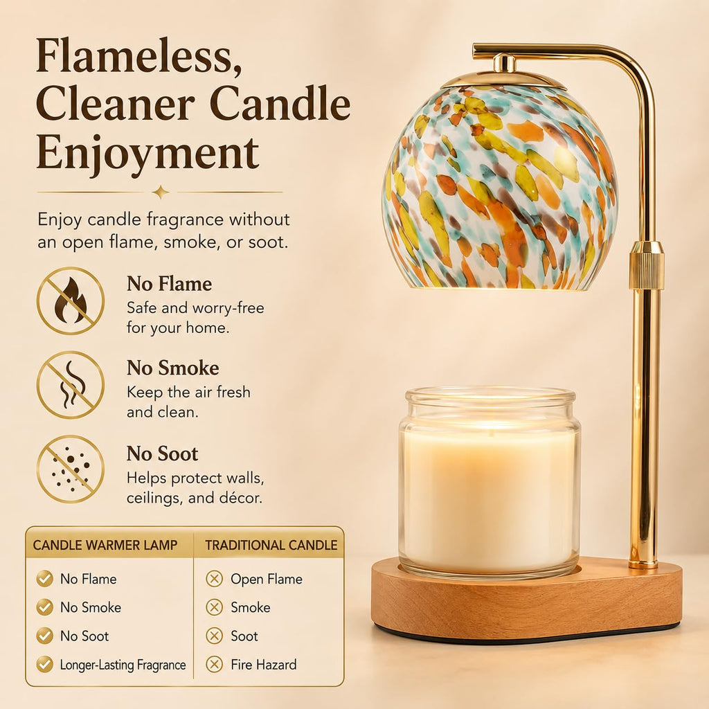 Candle Warmer Lamp with Timer and Dimmable Brightness E5912
