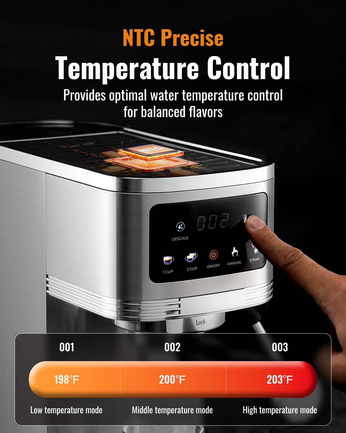 20 Bar Espresso Machine with Milk Frother and Touchscreen Z912354
