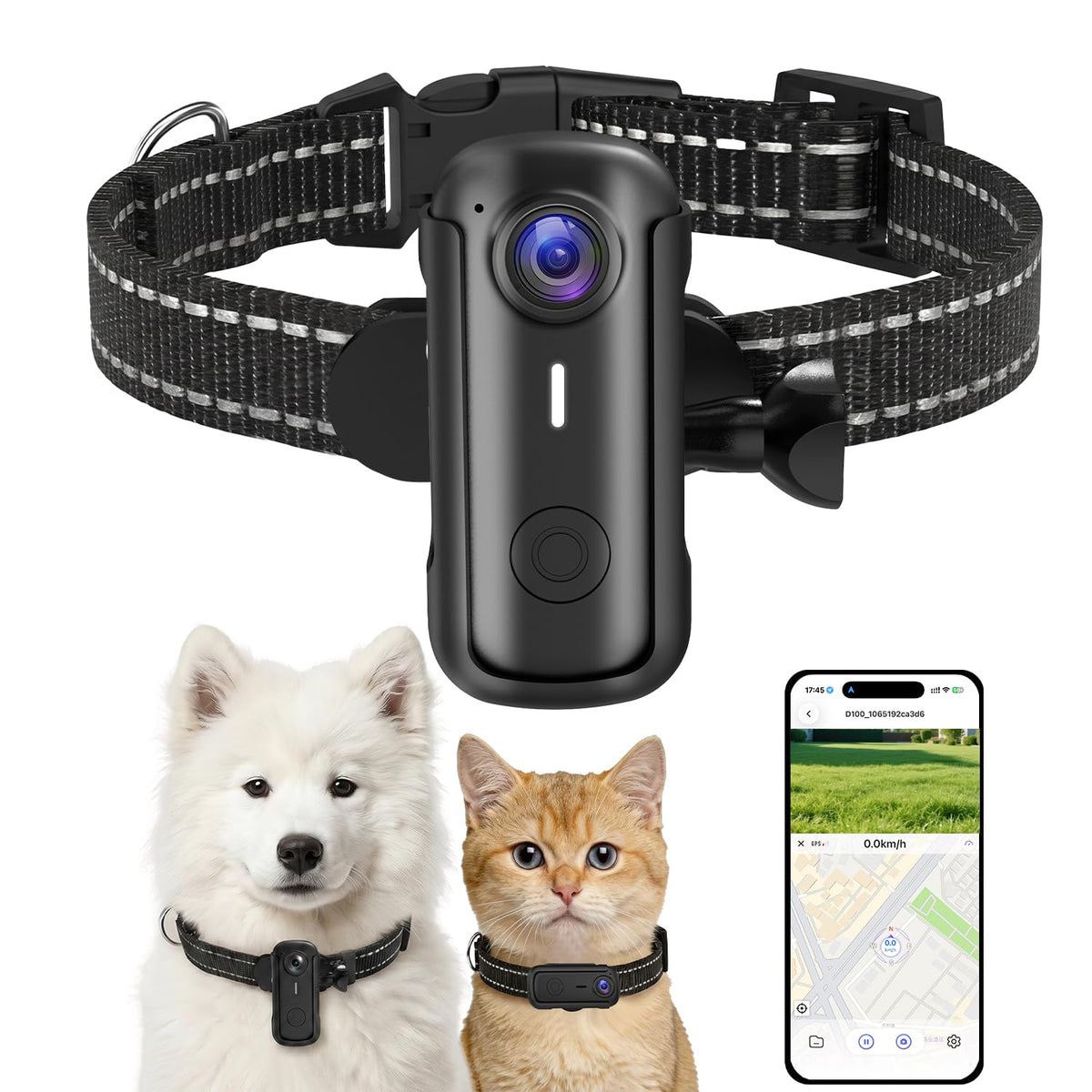 Cat Camera Collar with 1080P HD Video Record, XS-Size Pet POV Cam, 8GB SD Card F240