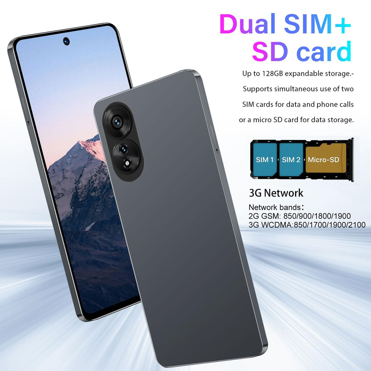 Unlocked Smartphone 6.56 inch HD Display 2GB RAM 32GB ROM Dual SIM Android Phone A4504