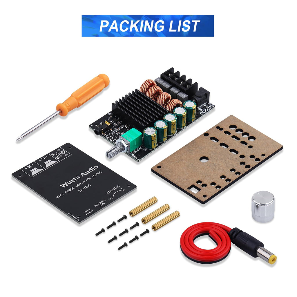 Bluetooth 5.0 Audio Amplifier Board 100W x 2 2.0 Channel Mini Amp X9077