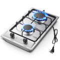 12 Inch 2 Burner Stainless Steel Gas Cooktop X807374