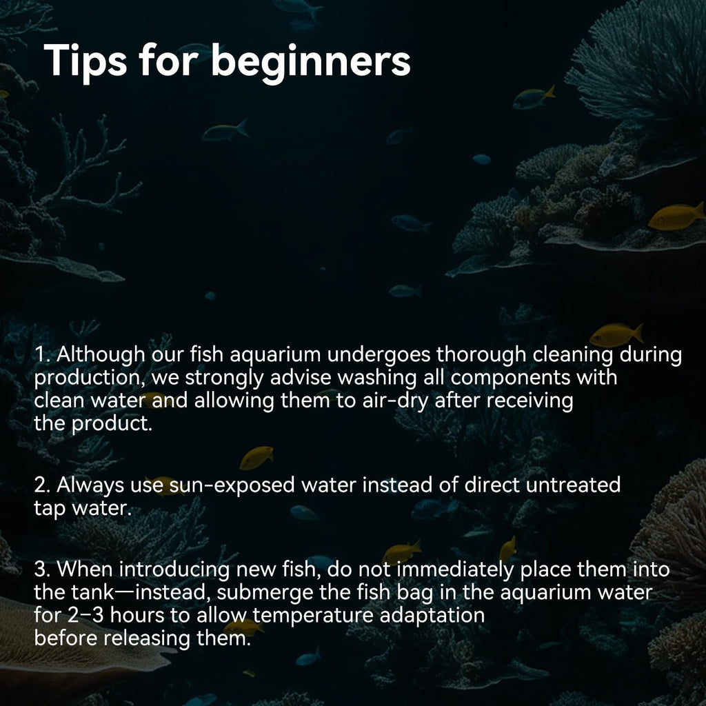 1.5 Gallon Aquarium Starter Kit with Filteration Lighting G787